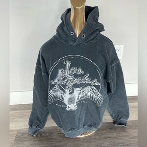 Anine Bing Los Angeles Eagle Hoodie Faded Black XS